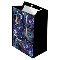 Ribbons Blue, Purple, Aqua Medium Gift Bag