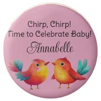 Bird-Themed Baby Shower Cute Watercolor Chocolate Covered Oreo