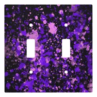 Purple Paint Splatters Light Switch Cover