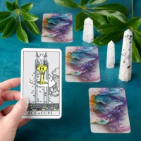 Wavy Rainbow Pastels AI Art Tarot