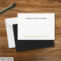 Simple Modern Minimalist Business Note Card