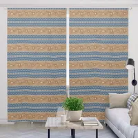 Southwest Pronghorn Antelope Blue & Brown 50x96in Blackout Curtains