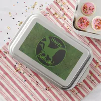 Green Dinosaur Hide Happy Birthday!  Cake Pan