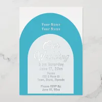 Minimalist Elegant Chic Foil Invitation