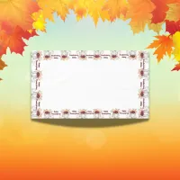 Simple White Pumpkin & Floral Thanksgiving | Large Tablecloth