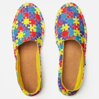 [Puzzle Pieces] Autism Awareness Blue Yellow Red Espadrilles