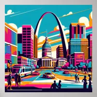 St Louis, Missouri | The Gateway Arch  Poster