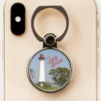 Guiding Lights: Long Beach Lighthouse Serenity Phone Ring Stand