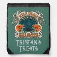 Spooky Halloween Drawstring Backpack 