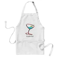 Funky martini red Bridesmaid Favors Adult Apron