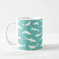 Sharks Blue White Pattern Coffee Mug