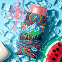 Psychedelic Disc Golf Course  Seltzer Can Cooler