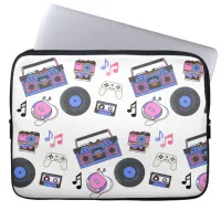 Retro 1980's Era Music Nostalgic Laptop Sleeve