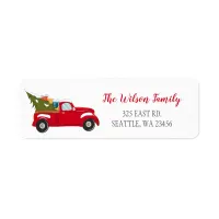 Cute Christmas Tree Car Address Label