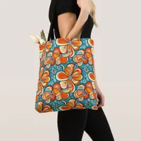 Groovy Flowers with Vintage Vibes Tote Bag