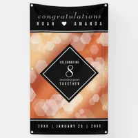 Elegant 8th Bronze Wedding Anniversary Celebration Banner