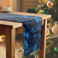 Deep Blue & Bright Snowflakes Table Runner