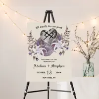 Boho Wildflower Viking Gothic Wedding Welcome Sign