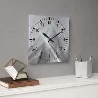 Radiant Silver Modernist Wall Clock