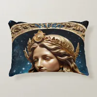 Virgo sign of the zodiac accent pillow