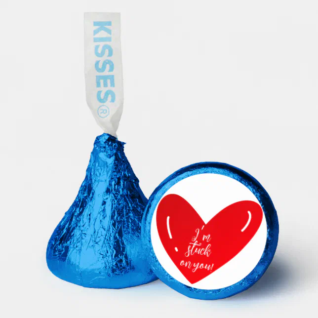 I’m stuck on you message on a heart shape hershey&#174;'s kisses&#174;