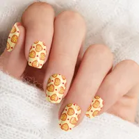 Heart-Shaped Pizza Pattern Minx Nail Art