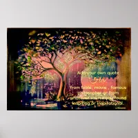 *~* Colorful Tree AP81 Artistic Ethereal DIY Quote Poster