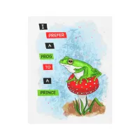 I Prefer a Frog to a Prince | Frog Artwork Metal Print