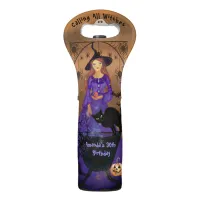 Calling All Witches Halloween Birthday  Wine Bag