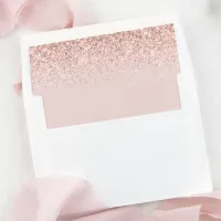 Rose Gold Confetti Blush Pink Modern Wedding Envelope Liner