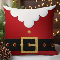 Festive Santa Suit Christmas Throw Pillow