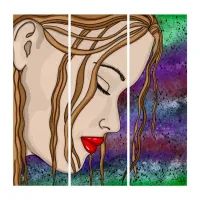 Digital Art | Sad Lady Deep in Thought 