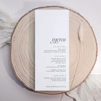 Simple Elegant Modern Wedding Menu