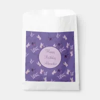 Pretty Pink and Purple Butterflies Favor Bag