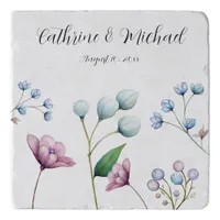 Elegant Floral Wedding Soft Botanical Romance Trivet