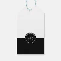 Classic Black & White Wedding Favor Tag