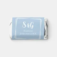 Light Dusty Blue Elegant Script Wedding Favour Hershey's Miniatures