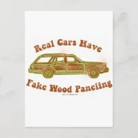 Fake Wood Paneling Postcard