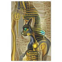 Ancient Egyptian Cat Goddess Bastet AI Art Tissue Paper