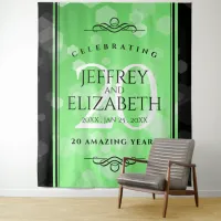 Elegant 20th Emerald Wedding Anniversary Tapestry