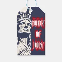 Navy Blue with Liberty and 'Fourth of July' Gift Tags