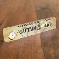 Personalized Pirate Captain Desk Name Plate