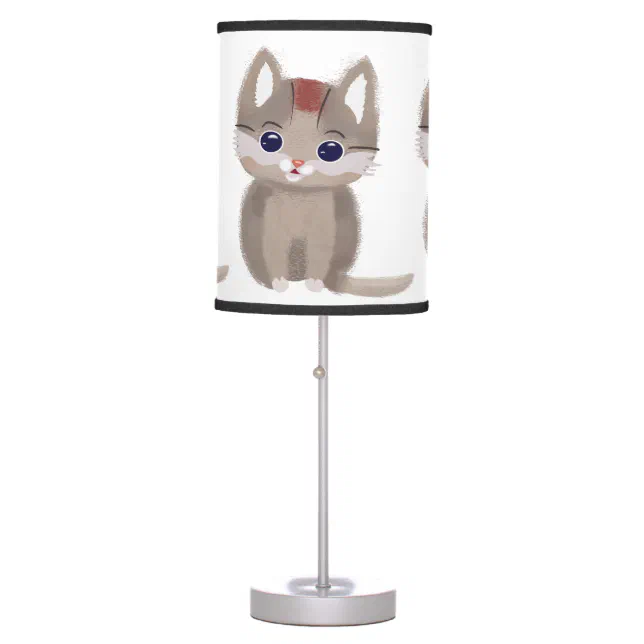 Cute little simplistic kitten table lamp