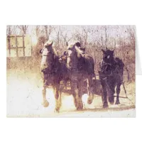 Amish Working Horses, Faux Vintage