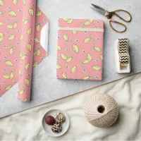 Retro Fruit Lemon Pink Vintage Summer Spring Wrapping Paper