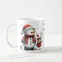 Cute Snowman and Reindeer  Coffee Mug