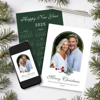 Elegant Arch Christmas 2025 Calendar Photo Holiday Card