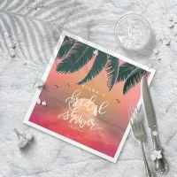 Tropical Isle Sunrise Bridal Shower Pink ID581 Napkins