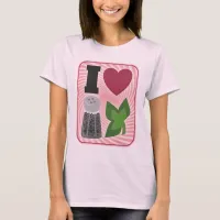 I Love Peppermint Visual Icons Holiday T-Shirt