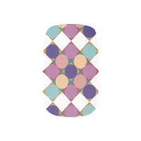 70’s checkerboard pattern minx nail art